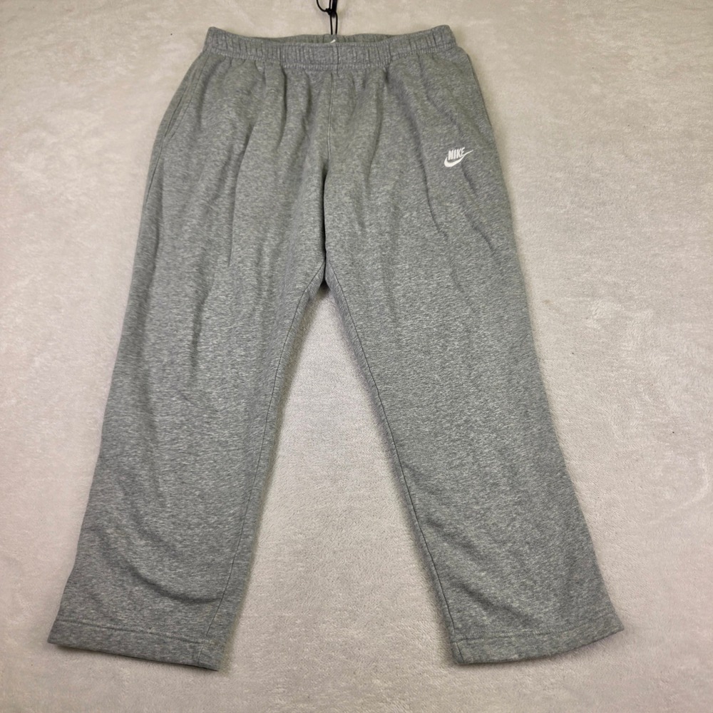 Nike Mens XXL Sportswear Club Fleece Straight Leg Sweatpants Gray BV2707-063